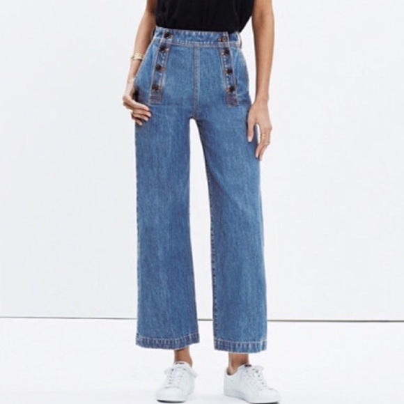 Rivet + Thread High Rise Wide Leg Sailor Jean - Picture 1 of 4
